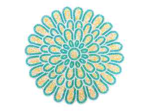 Napperon perlé Chargeur rond fait à la main pour salle à manger de luxe et décor de vacances Pièce unique perlé à la main, napperon, pendaison de crémaillère - Product Image 3