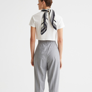 Pantalones informales personalizados con cordón para mujer, a rayas con pantalones de chándal bolsillos con cremallera, pantalones para correr, entrenamiento, gimnasio, OEM - Product Image 2