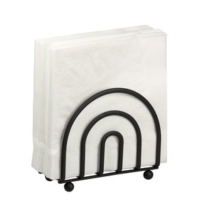 ที่ใส่กระดาษเช็ดปากและกระดาษเช็ดปากทำจากโลหะสีดำทนทานสำหรับตกแต่งที่ใส่กระดาษเช็ดปากขวดทำจากไม้ที่เก็บของในครัว - Product Image 6