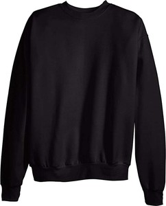 Premium Blank <b>Black</b> Crewneck Sweatshirt Unisex Heavyweight Cotton <b>Fleece</b> Pullover Custom Logo Plain Long Sleeve Casual - Product Image 1