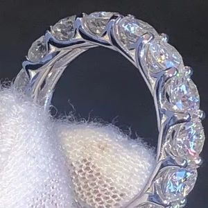 แหวนเพชรโมอิสสีขาวเงินขโมย925แหวนหมั้นปรับแต่งได้ตามต้องการ - Product Image 1