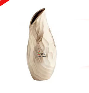 Vase à fleurs fini doré en acier inoxydable en métal antique pour restaurant et bar d'hôtel - Product Image 5