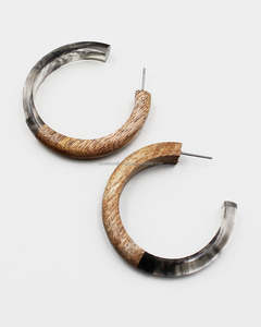 Boucles d'oreilles créoles à la mode acétique coréenne à la mode en résine transparente pour femmes et filles bijoux élégants Design tendance - Product Image 5