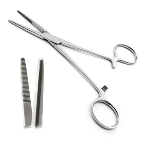 คีมจับห้ามเลือดแบบเคลือบล็อค เคลลี่ คุณภาพสูง ผลิตจากสแตนเลส ปลายตรงและปลายโค้ง  แบบมีฟันเลื่อย ใช้ด้วยมือ ได้รับการรับรองมาตรฐาน CE - Product Image 2