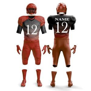 Uniforme de football américain pour adultes, quantité minimale de commande bas, ensemble de sports de plein air respirants, taille plus avec manches courtes de style unique, nouveau design - Product Image 5