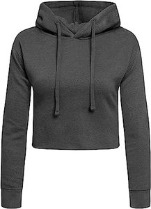 Breathable Polyester Cotton Fleece Long Sleeve Hooded Women Sweatshirt Custom Solid Pullover <b>Crop</b> <b>Top</b> Hoodie - Product Image 2