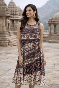 Women Summer Gauze Bridesmaid <b>Dress</b> <b>Loose</b> <b>Dress</b> Wholesale Cotton Printed Elegant <b>Dresses</b> Beautiful Naptol <b>Dress</b> for Girls - Product Image 3