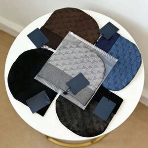 Gorro de Invierno de Lana 100% de Alta Calidad, con Logotipo Bordado, Diseño a Cuadros, Gorro de Punto - Product Image 3