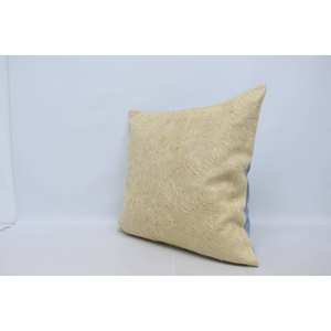 Élégant tapis en laine géométrique bleu fluide 28x28 pouces tissé motif vintage style George IV tons beiges écologique et antidérapant - Product Image 4