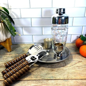 Ensemble d'outils à cocktails en bois pour bar à domicile, pour les clubs, les fêtes, la présentation sur la table de cuisine et les événements spéciaux, fabriqué à la main en Inde - Product Image 5