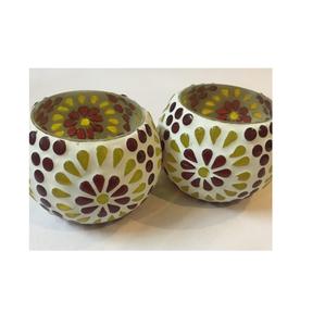 Royal Glass T-Light Holder con acabado de mosaico para Decoración de mesa de fiesta de Navidad 100PC MOQ Night Dinner Design Candle Votive - Product Image 6