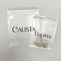 Sacs refermables en PVC avec logo personnalisé, emballage de bijoux en PVC, pochette à fermeture éclair givrée pour boucles d'oreilles, bagues, colliers, OEM ODM