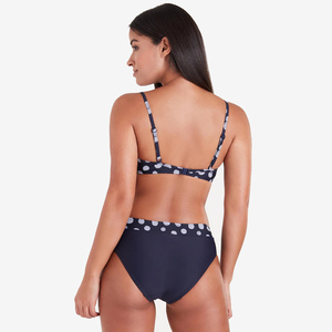 Conjunto de bikini triangular de moda para mujer, venta al por mayor, personalizado, sexy, push-up, con banda frontal, el más vendido, con aros, negro, MOQ bajo, secado rápido - Product Image 3