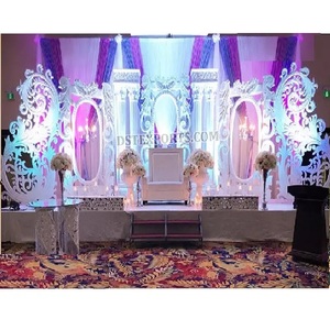 Telones de Fondo para Escenarios de Bodas Estilo Griego, Paneles de Fondo para Escenarios de Bodas de Lujo, Tema Marroquí, Pared Trasera Blanca para Bodas - Product Image 1