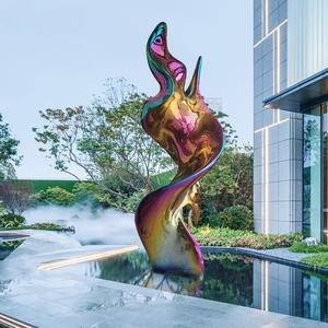 Prix d'usine Sculpture en métal sur mesure à grande échelle en acier inoxydable Statue de jardin extérieure Art moderne Décorations en métal - Product Image 4