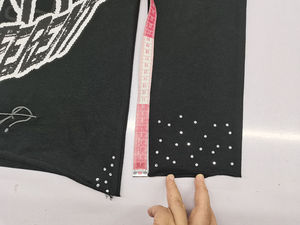 เสื้อยืดแขนยาวผ้าฝ้ายเฟรนช์เทอร์รี่ปักลายกราฟิกสำหรับผู้ชาย พิมพ์ลายด้วยเทคนิค DTG ประดับด้วยคริสตัล - Product Image 3