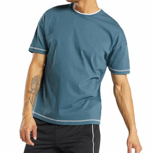 Prix de gros 100% coton à manches courtes hommes t-shirt grande taille haute qualité impression personnalisée OEM conception t-shirts - Product Image 3