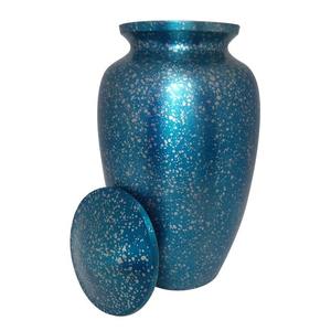 Urne de crémation en métal indien classique faite à la main avec couvercle sécurisé conception antirouille pour vase de cendres humaines en vrac - Product Image 4