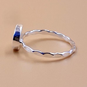 สินค้ามาใหม่แหวนเงินแท้สีเงินสเตอร์ลิงวงแหวนถ้วยขนาด5มม. ทันสมัยการตั้งค่าแหวนแบบ DIY เปล่าขายส่งวัสดุแหวน - Product Image 4