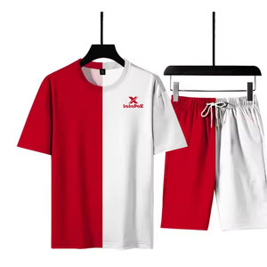 Ensemble short et t-shirt sport pour homme, 100% coton, haute qualité, séchage rapide, service OEM, vêtements d'été - Product Image 1
