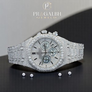Majestic Flex Totalmente Iced Out Automático Moissanite Reloj para hombre Automático Esfera grande Busto Abajo Hip Hop Personalizado Acero inoxidable - Product Image 2