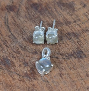925 argent Sterling classique boucles d'oreilles pendentif ensemble Boho Style fait à la main Labradorite pierres précieuses bijoux pour les mariages fêtes - Product Image 2