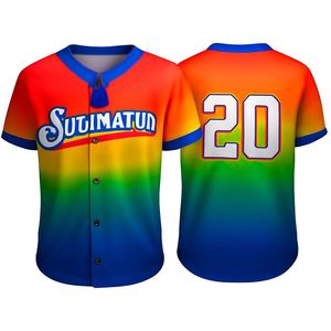 Vente en gros de maillots de baseball personnalisés pour hommes, chemises de softball respirantes à séchage rapide évacuant l'humidité - Product Image 5