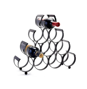 Soporte de botella de vino de metal de diseñador de calidad admirable soporte decorativo para botella de vino Caddy soporte de metal diseño de lujo - Product Image 6