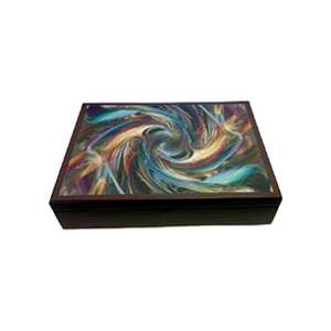 Vente en gros de boîtes de présentation de stockage de boissons en MDF MDF sculpté pliable marron Veet avec capacité personnalisée fournisseur indien - Product Image 6