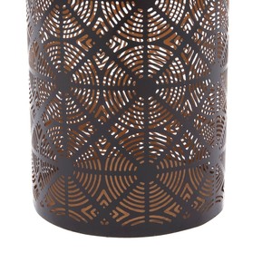 Odern andandmade et de 3 Metal etal ylindrical ututout andandle Jar con lack iniinished para Candle ight ececoration arty Wable - Product Image 5