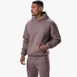 Pull à capuche surdimensionné pour hommes, haut à la mode à la mode pour l'hiver, motif solide à capuche, 100% coton, personnalisé, vente en gros - Product Image 5