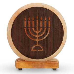 Tazón de estilos de animales y letras tallados, forma Natural de vidrio, decoración del hogar, letrero de judaísmo, lámpara de sal, artesanías naturales únicas - Product Image 2