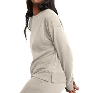 Vente chaude sweat-shirt femme 100% coton respirant confortable Design de mode avec Logo avant en gros pour la saison d'hiver - Product Image 4