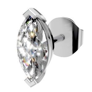 Boucles d'oreilles clous en moissanite 2 carats, coupe marquise, plaqué or massif 14 carats, certifiées IGI, pour femmes, fête, mariage, vente chaude - Product Image 5