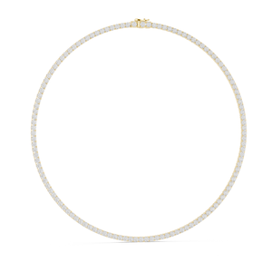 Collier de diamants de forme ronde brillant cultivé en laboratoire ou naturel certifié bijoux de luxe faits sur mesure pour les femmes vêtements quotidiens élégants - Product Image 2