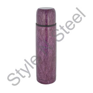 Straight Steel <b>Water</b> <b>Bottle</b> Purple Color Marble Design Stainless Steel Marble Electro <b>Bottle</b> Top Selling Item - Product Image 1