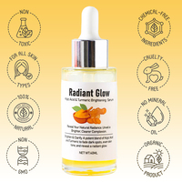 Sérum hydratant nourrissant pour la peau, anti-rides, anti-rides fines, raffermissant, vegan, marque privée, acide kojique, curcuma, sérum pour le visage
