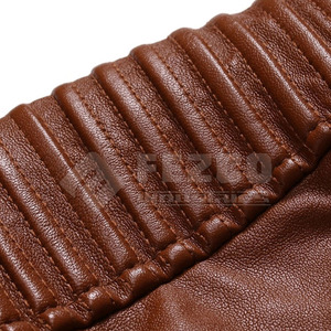 แจ็กเก็ตหนังฤดูหนาวสำหรับผู้ชายวินเทจหนังฤดูหนาวดีไซน์ตามสั่ง - Product Image 3