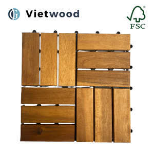 Viet Wood Vietnam - Baldosas de Madera Dura de Acacia para Terraza Exterior, Antideslizantes, Ecológicas, Encajables, Resistentes al Agua - Product Image 5