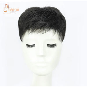 Prótesis Capilar Masculina Negra Natural de 6 Pulgadas, Cabello Humano Remy Brasileño con Base de Seda, Sistema de Reemplazo Capilar para Hombres - Product Image 1