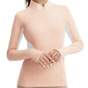 Chemise de base pour l'équitation à prix avantageux, chemise à manches longues personnalisée pour femmes, légère, à séchage rapide, 100% polyester - Product Image 1