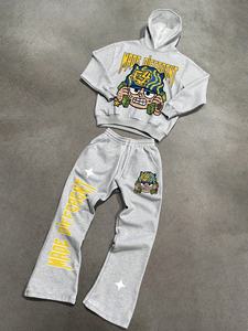 Chándal de Jersey personalizado para hombre, forro polar lavado Vintage con opción de talla grande transpirable, impresión en color personalizada compatible con OEM - Product Image 3