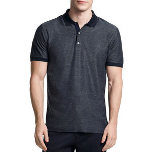 Fabricante 100% algodón manga corta hombres transpirable Polo camisetas Casual sólido patrón de talla grande bordado Logo Polo camisa - Product Image 4
