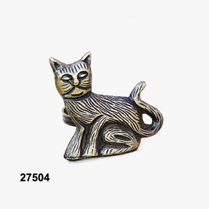 Rond de serviette oiseau antique, Rond de serviette en métal coulé - Product Image 4