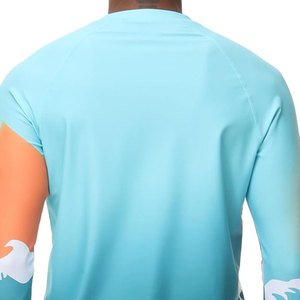 เสื้อแรชการ์ดแขนยาวสำหรับผู้ชายชุดฝึกป้องกันผื่นพิมพ์ซับลิเมชันตามสั่ง - Product Image 6