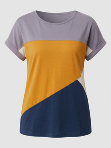 Camisetas de Mujer de Manga Corta, Corte Regular, Color Sólido, Poliéster Transpirable, para Verano, Oferta, Mejor Precio - Product Image 5