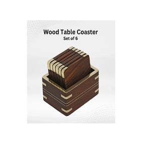 Imperial Luxury Round <b>Placemat</b>/Pad <b>Set</b> <b>of</b> <b>6</b> Bulk Wood Table Coaster for Tea Cups/Coffee Mugs Home Use Stone Coasters - Product Image 1