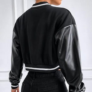 Elegante chaqueta universitaria de gran tamaño para mujer, venta al por mayor, chaqueta Bomber personalizada con letras, boutique de moda, ropa de calle de moda - Product Image 2