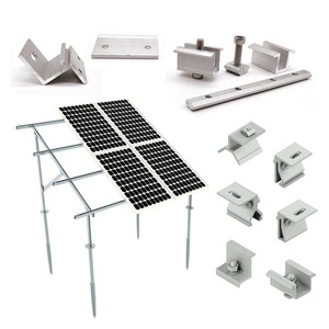 Soportes de montaje de panel solar aleación de aluminio ajustable techo suelo inclinación Z soporte L pie abrazadera sistema duradero al por mayor - Product Image 5
