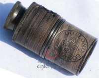 Télescope Tanishka d'exportation en laiton noir électroplaqué, style vintage antique, avec étui en cuir, fabriqué à la main, type jumelles nautiques pour l'observation des oiseaux
